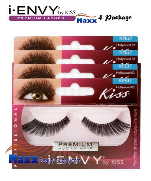 4 Package - Kiss i Envy Hollywood 02 Eyelashes - KPE37